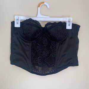 Elegant Black Lace Bustier